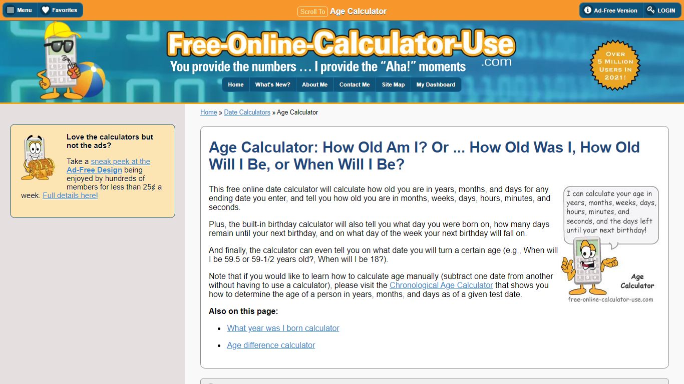 Age Calculator: How Old Am I, Was I, or Will I Be? (When Will I Be __?)